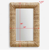 Load image into Gallery viewer, Twisted Seagrass Rectangle Mirror