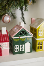 Load image into Gallery viewer, Green & Pink Merrivale House Figurine