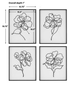 Bloom Framed Prints, S/4
