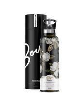 Load image into Gallery viewer, MAGNOLIA Dark Garden 25 oz Insulated Water Bottle : Gift Tube
