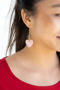 Mina Heart Earrings - Pink / Valentine's Earrings