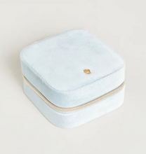 Load image into Gallery viewer, Velvet Jewelry Travel Case - Sea Foam