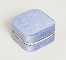Load image into Gallery viewer, Velvet Jewelry Travel Case - Blue