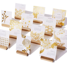Load image into Gallery viewer, 2027 Special Edition Gold Foil Desk Calendar