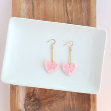 Load image into Gallery viewer, Mina Heart Earrings - Pink / Valentine&#39;s Earrings
