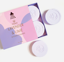 Load image into Gallery viewer, Musee Therapy Shower Steamer Collection - Champagne/Rose, Water Lily/Linen, Lavender/Lime, Eucalyptus/Mint & Sea Salt/Grapefruit, Sandalwood/Saguaro & Birthday