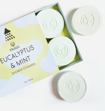 Load image into Gallery viewer, Musee Therapy Shower Steamer Collection - Champagne/Rose, Water Lily/Linen, Lavender/Lime, Eucalyptus/Mint & Sea Salt/Grapefruit, Sandalwood/Saguaro & Birthday