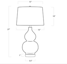 Load image into Gallery viewer, Madison Ceramic Table Lamp - Navy