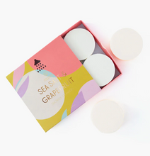 Load image into Gallery viewer, Musee Therapy Shower Steamer Collection - Champagne/Rose, Water Lily/Linen, Lavender/Lime, Eucalyptus/Mint & Sea Salt/Grapefruit, Sandalwood/Saguaro & Birthday