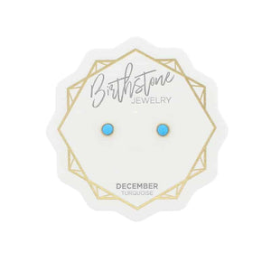 Birthstone Stud Earrings - January through December