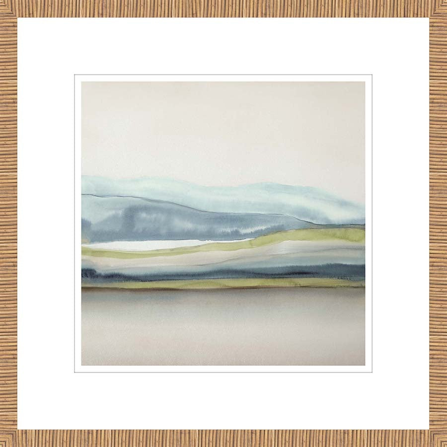 Lakeside II Glass Framed Print