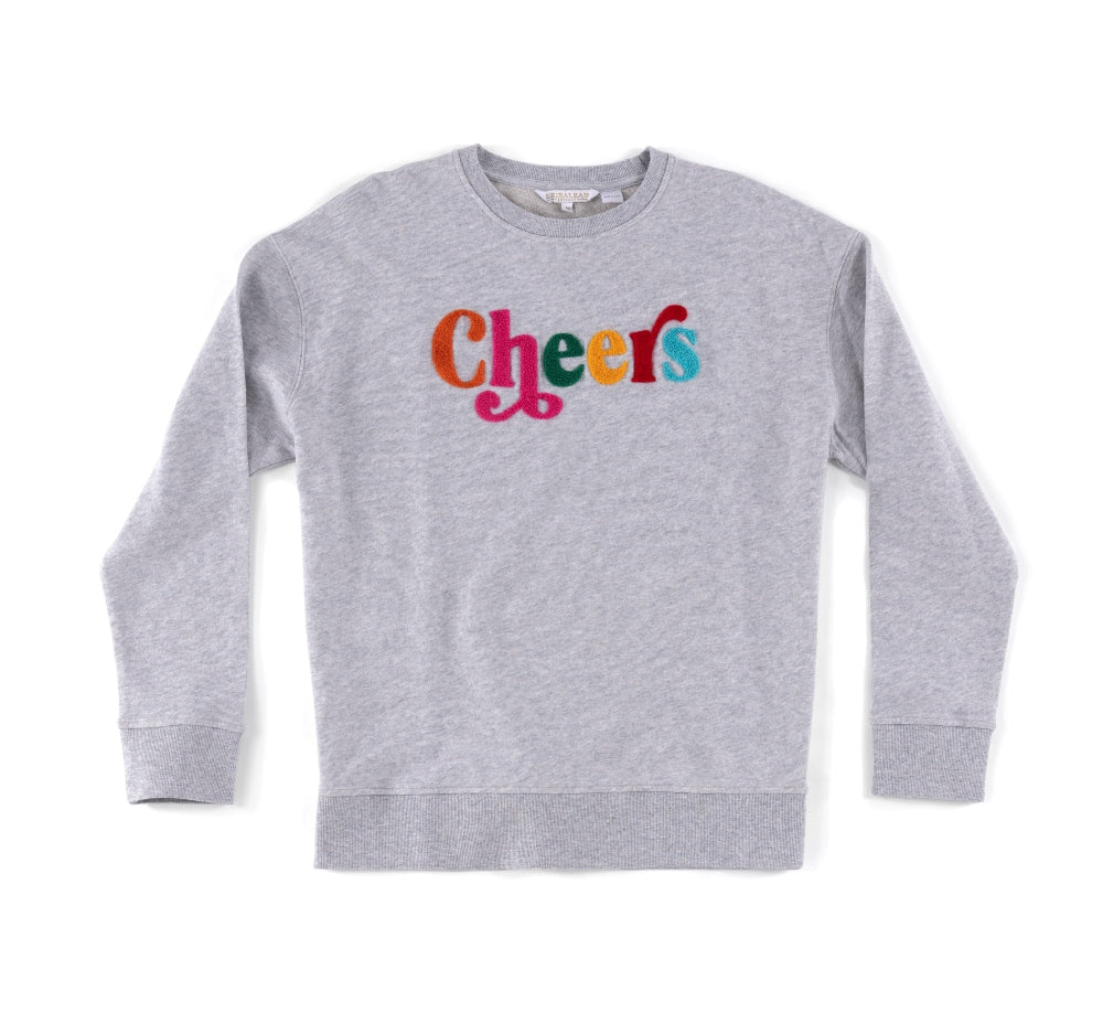 CHEERS SWEATSHIRT, GREY: Extra-large