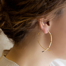 Load image into Gallery viewer, Confetti Beaded Earrings-Ivory, Minimalist, Threader, Hoops
