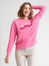 Load image into Gallery viewer, HO HO HO SWEATSHIRT, PINK: Extra-Large
