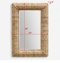 Load image into Gallery viewer, Twisted Seagrass Rectangle Mirror
