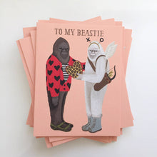 Load image into Gallery viewer, Beastie Bigfoot &amp; Yeti Valentine&#39;s Day Card
