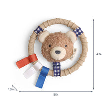 Load image into Gallery viewer, *NEW* Itzy Ring Pal™ - Teething Ring with Plush Character: Taupe Bear
