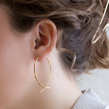Load image into Gallery viewer, Confetti Beaded Earrings-Gold, Minimalist, Threader, Hoops
