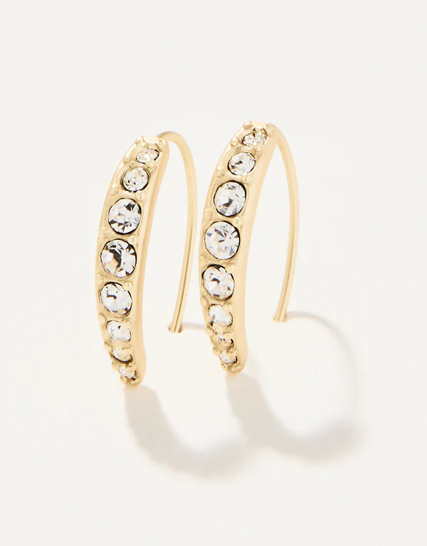 Sparkle Arc Hoop Earrings Small