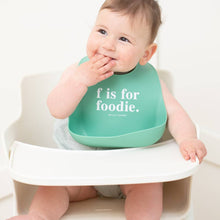 Load image into Gallery viewer, F Is for Foodie Wonder Bib: Green
