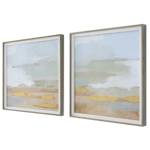 Abstract Coastline Framed Prints, S/2