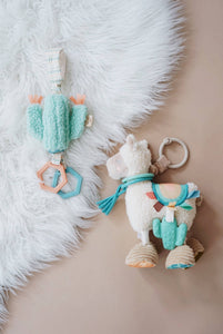 Itzy Friends Link & Love™ Activity Plush with Teether Toy: Llama