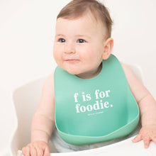 Load image into Gallery viewer, F Is for Foodie Wonder Bib: Green
