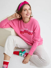 Load image into Gallery viewer, HO HO HO SWEATSHIRT, PINK: Extra-Large

