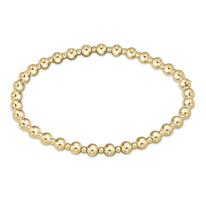 Classic Grateful Pattern 4mm Gold Bead Bracelet by enewton