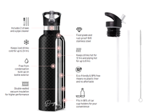 Load image into Gallery viewer, MAGNOLIA Dark Garden 25 oz Insulated Water Bottle : Gift Tube
