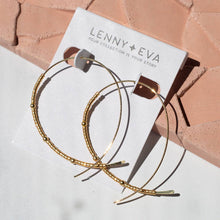 Load image into Gallery viewer, Confetti Beaded Earrings-Gold, Minimalist, Threader, Hoops
