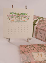 Load image into Gallery viewer, 2024 Classic Desk Calendar with Gold or Silver Easel
