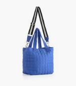 Ezra Quilted Tote - Blush, Ultra Marine & Orange