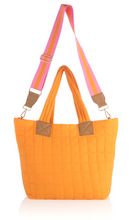 Load image into Gallery viewer, Ezra Quilted Tote - Blush, Ultra Marine &amp; Orange
