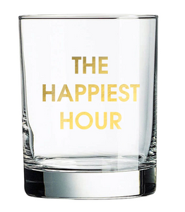 The Happiest Hour Rocks Glass