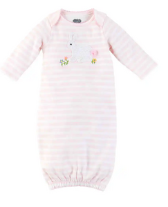 Pink Crochet Bunny Sleeper Gown