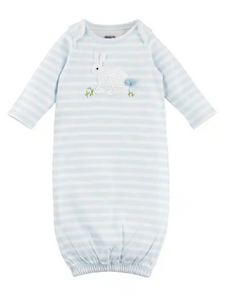 Blue Crochet Bunny Sleeper Gown