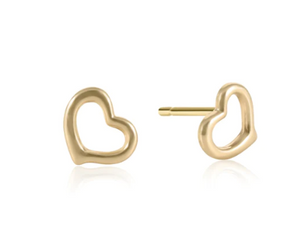 Gold Love Stud Earrings