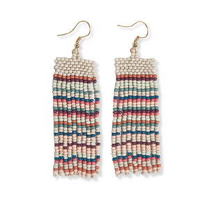 Adaline Beaded Fringe Earrings