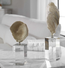 Load image into Gallery viewer, Oyster Shell Sculptures, Set of 2
