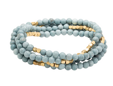 Load image into Gallery viewer, Stone Wraps: Blue Howlite, Tourmalinated Quartz &amp; Pink Opal
