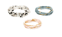 Load image into Gallery viewer, Stone Wraps: Blue Howlite, Tourmalinated Quartz &amp; Pink Opal
