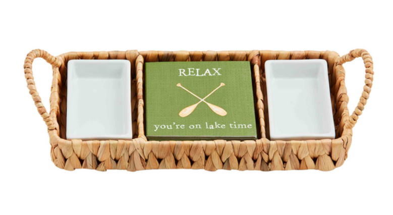 Relax Serving Basket and Napkin Set