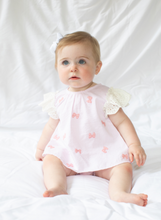 Load image into Gallery viewer, Embroidered Bow Pinafore Set
