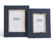 Load image into Gallery viewer, Navy Ostrich Photo Frames 4x6 and 5x7
