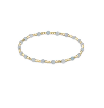 Enewton Gold Sincerity Bead Bracelet -3mm -Aquamarine