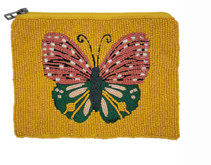 Patterned Butterfly Coin Pouch
