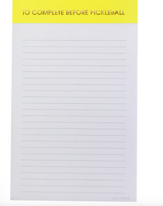 To Complete Before Pickleball Notepad