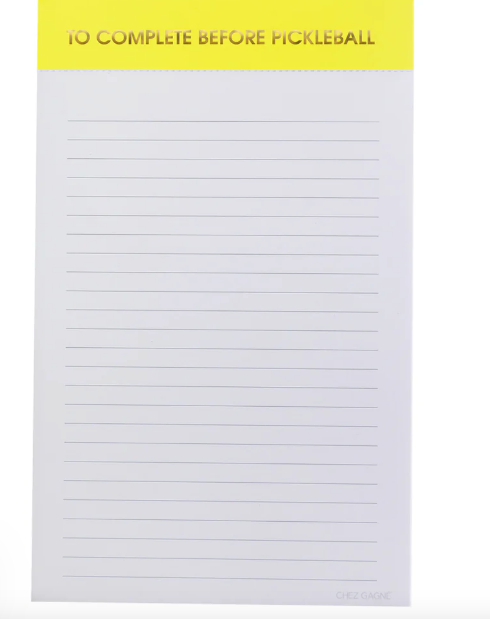To Complete Before Pickleball Notepad