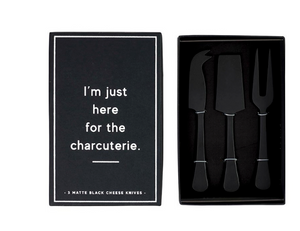 Matte Black Cheese Knives - Set of 3